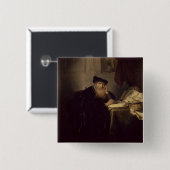 哲学者1635年(パネルの油) 缶バッジ (正面&裏面)