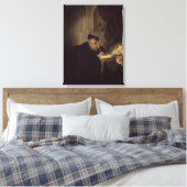 哲学者1635 (油・オン・パネル) キャンバスプリント (インサイチュ (寝室))