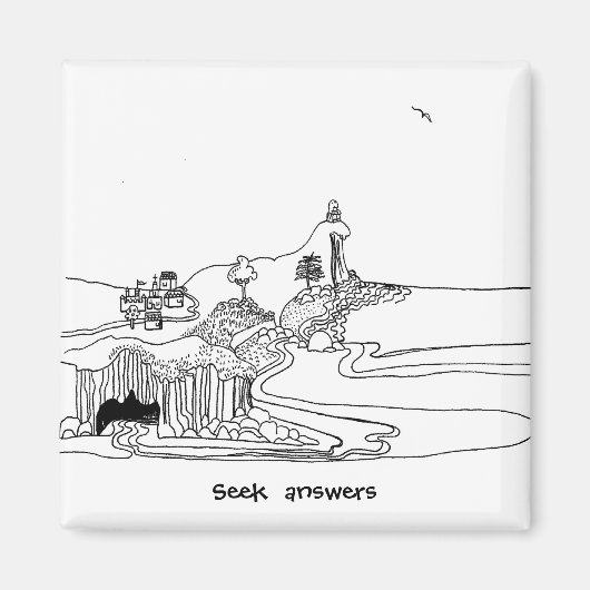 哲学者 – 賢明な答えを求める マグネット (正面)