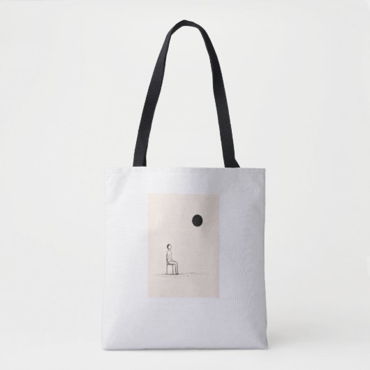 哲学Tシャツ | ミニマリスト的存在主義アート トートバッグ (正面)
