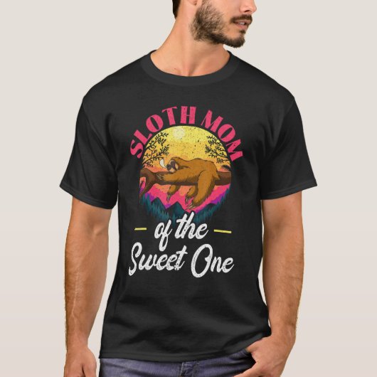 哺乳類怠け動物怠けママ母ゆっくり Tシャツ (正面)