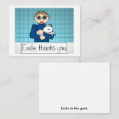 哺乳類育成可能サンキューカード ノートカード (正面/裏面)