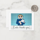 哺乳類育成可能サンキューカード ノートカード (正面/裏面インサイチュ)