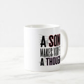 唄を感じ聞いて考え聴く コーヒーマグカップ (正面右)