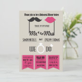 唇および髭のタイポグラフィのシックなリハーサルの夕食 招待状 (スタンド正面)