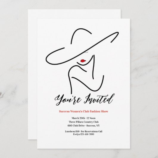 唇が赤い人 招待状 (正面/裏面)