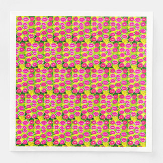 「唇とキスのプリントペーパーナプキン」