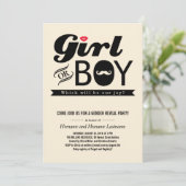 唇と口ひげベビー性発現パーティー招待状 招待状 (スタンド正面)