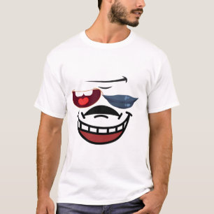唇と歯の調和ユニーク:絵文字Tシャツデザイン Tシャツ