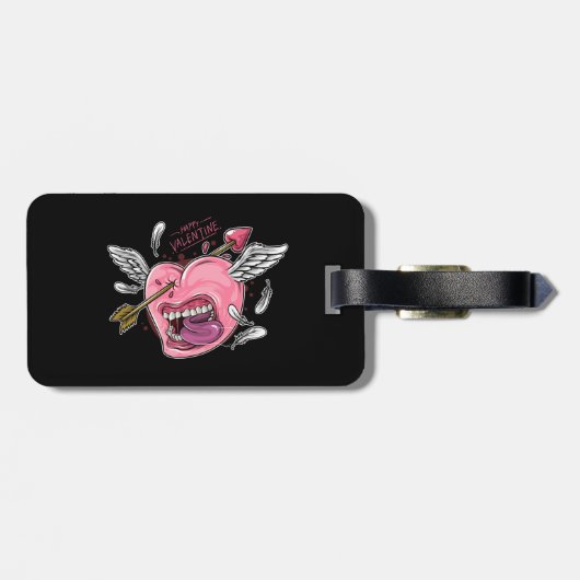 唇と翼がLに当たる愛ハート ラゲッジタグ (裏面横)