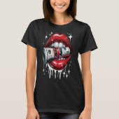 唇と請求書Tシャツ Tシャツ (正面)