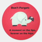 唇に刻まれた瞬間を永遠にお尻に… ラウンドシール (正面)