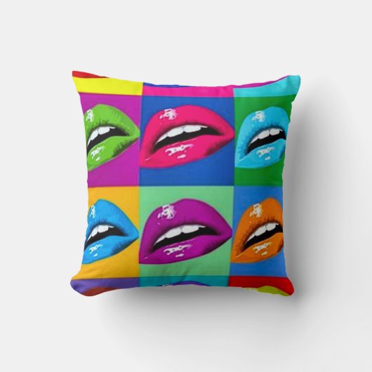 唇のアールヌーボーの装飾用クッション クッション (正面)