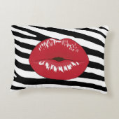 唇のキスのファッションの魅力の化粧の美しいのシマウマ アクセントクッション (裏面)