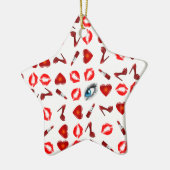 唇のキスの上品 セラミックオーナメント (左)