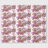 唇のキス ラッピングペーパー (フラット)