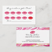 唇のロイヤリティのパンチカード-顧客のロイヤリティカード ロイヤリティカード (正面/裏面)