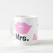 唇の両陛下はレズビアン結婚夫人 コーヒーマグカップ (正面左)