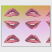 唇の光沢ラッピング紙、30 x 6 ft ラッピングペーパー (フラット)