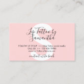 唇の入れ墨がアドバイスアフターケアを避ける 名刺 (正面)