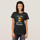 唇の愛ルーマニア国旗トランシルヴァニア Tシャツ (正面フル)