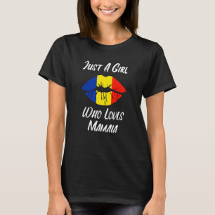 唇の愛ルーマニア国旗Mamaia Tシャツ