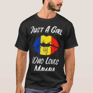 唇の愛ルーマニア国旗Mamaia Tシャツ