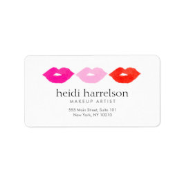 唇はっきりしたトリオ水彩化粧アーティストホワイト ラベル