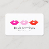 唇はっきりしたトリオ水彩化粧アーティストホワイト 名刺 (正面)