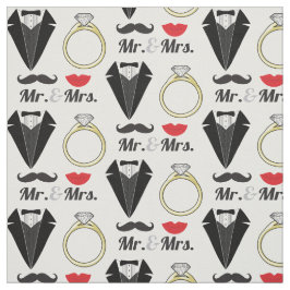 唇ひげリングや輪Tuxedo氏結婚 ファブリック
