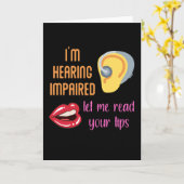 唇を読ませて!私は聴覚障害者です カード (黄色い花)