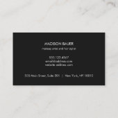 唇オンモダンブラストライプのックとフェイク金ゴールドサロン 名刺 (裏面)