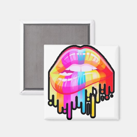 唇カラフル マグネット (正面/裏面)