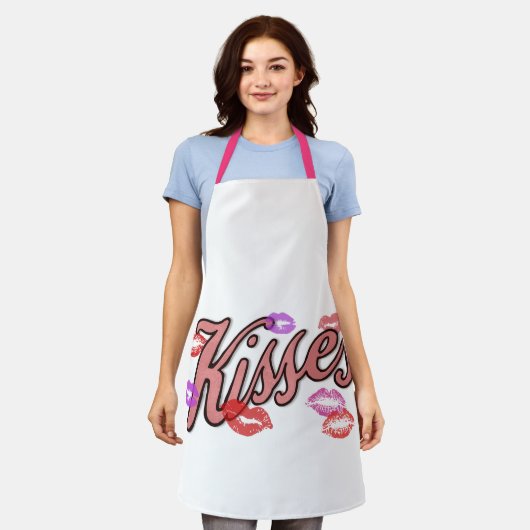 唇キス エプロン (着用した状態)