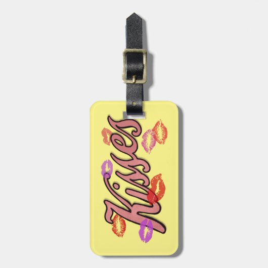 唇キス ラゲッジタグ (正面縦)