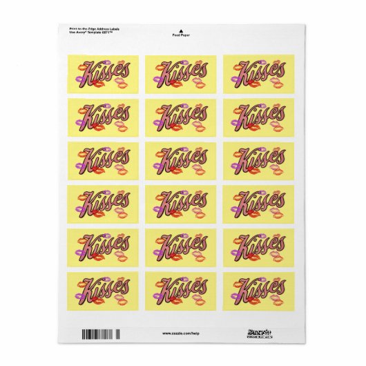 唇キス ラベル (フルシート)