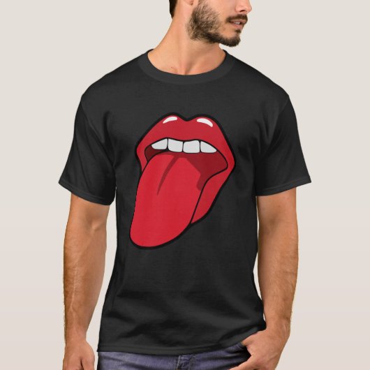 唇クール噛み込みキスme赤い唇マザーs day tシャツ (正面)