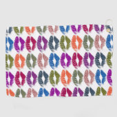 唇スタイリッシュカラフル ゴルフタオル (横)