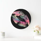 唇スタイリッシュ#14 ラージ壁時計 (ホーム)