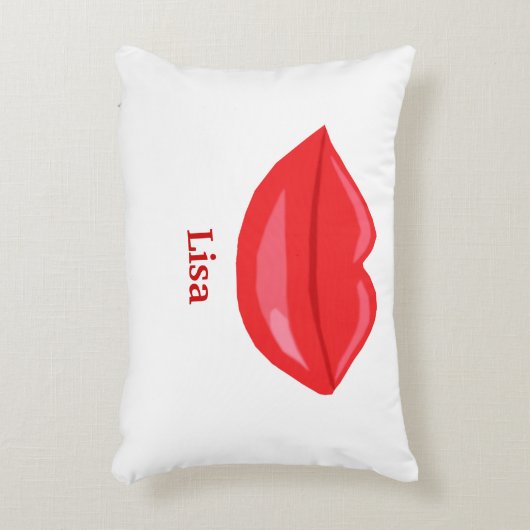 唇パーソナライズされた枕 アクセントクッション (正面(垂直))