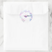 唇メイクアップアーティスト絵を描（ばちゃばちゃ）跳ねるグランジ ラウンドシール (バッグ)