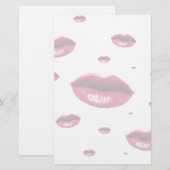 唇数々の 便箋 (正面/裏面)