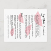 唇赤面ステージの治癒とアフターケア ポストカード (裏面)