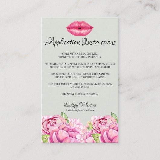 唇適用する方法をおよび先端およびトリック 名刺 (正面)