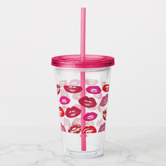 唇 アクリルタンブラー (正面)