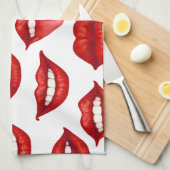 唇 キッチンタオル (四つ折り)