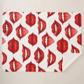 唇 シェルパブランケット (正面(横))