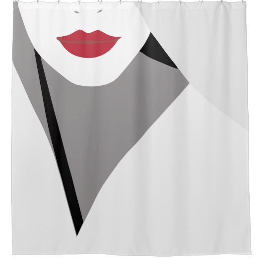 唇 シャワーカーテン (正面)