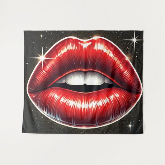 唇 タペストリー (正面(横))