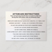 唇、舌と頬ピアスブッシュのためのアフターケア 名刺 (正面)